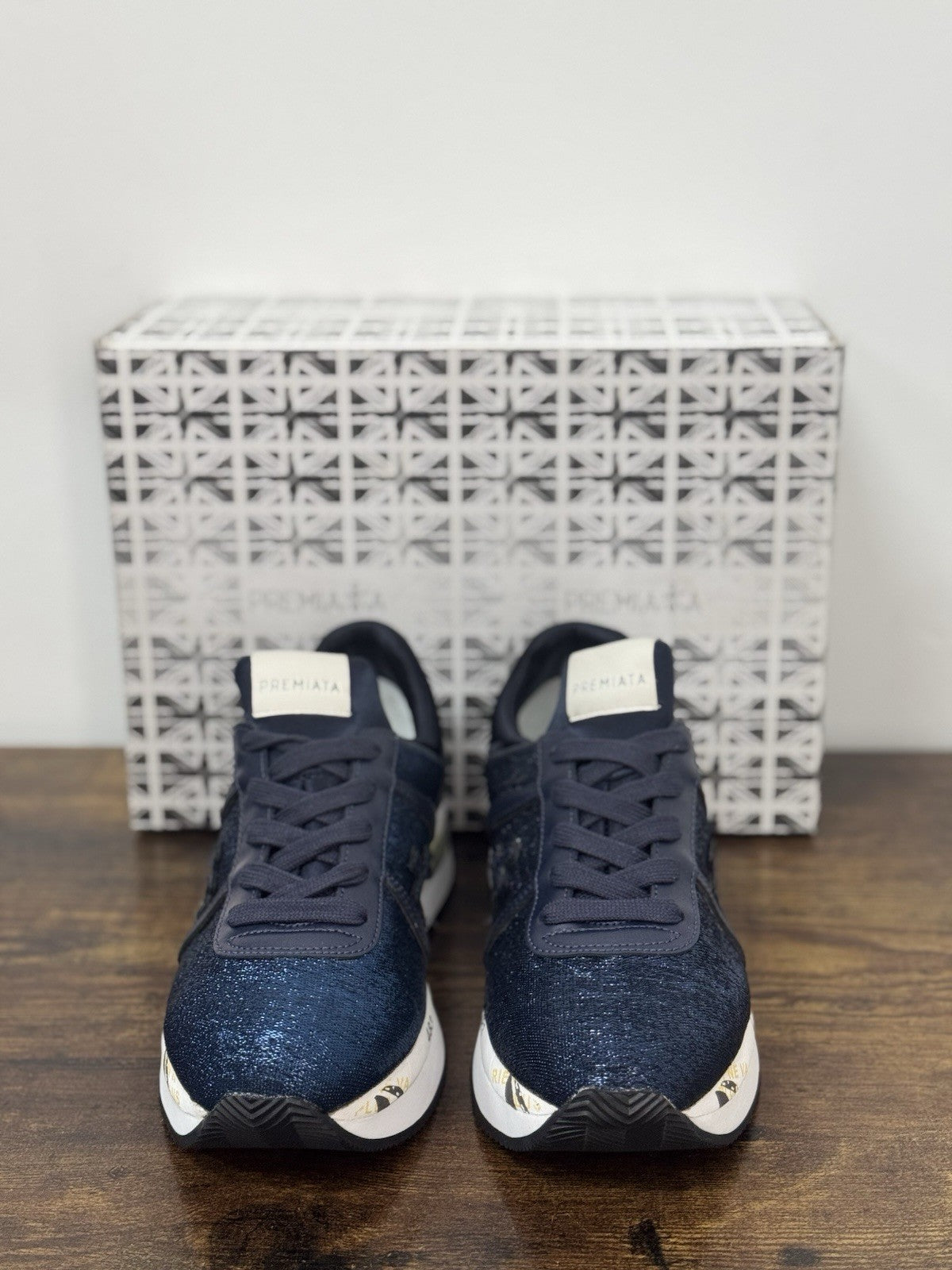 Premiata Sneaker Liz Blu  Tessuto E  Pelle    Casual Premiata Scarpa Donna 38