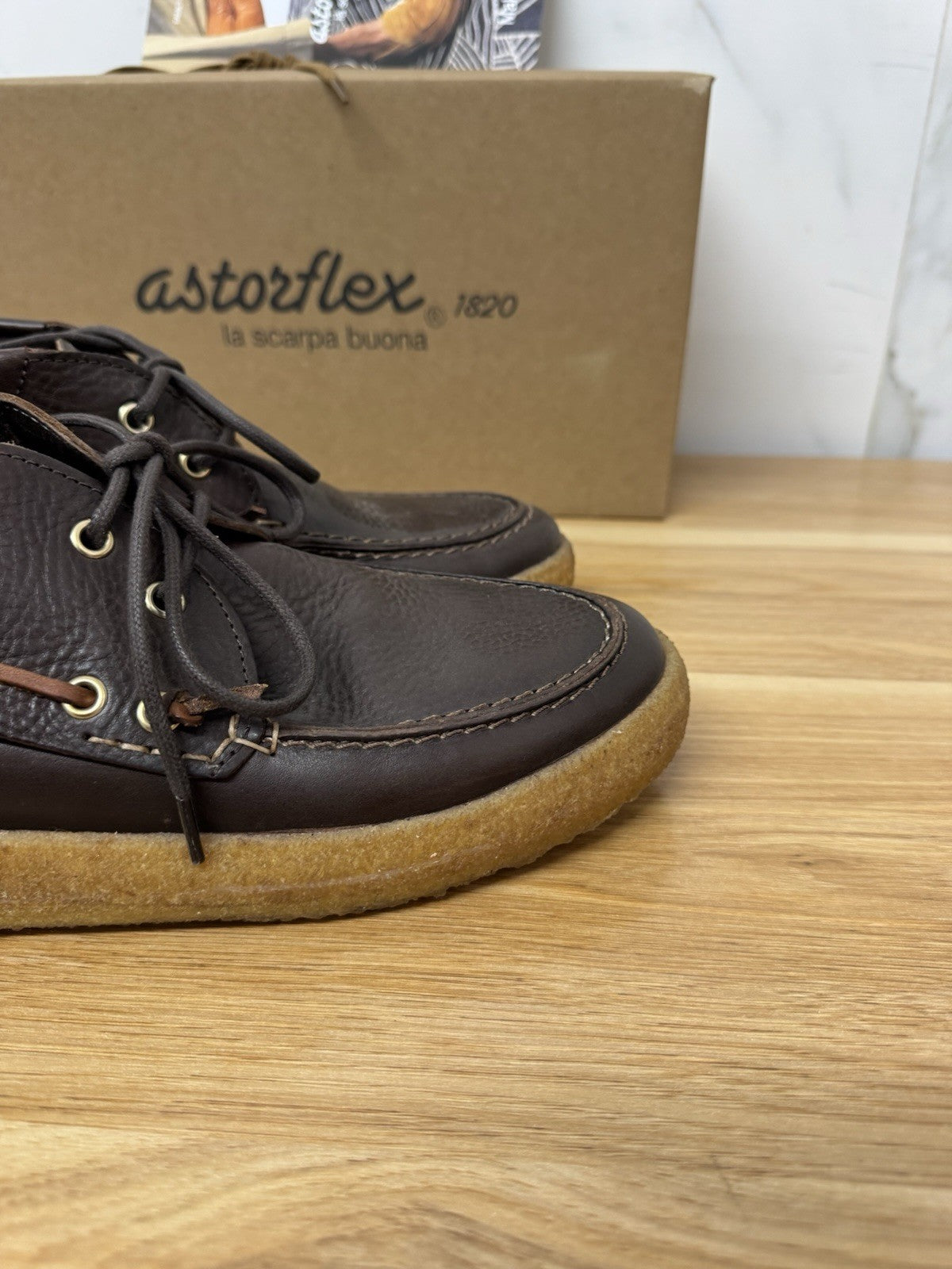 Astorflex Jibflex  Pelle Caffe  Top Quality Italy Uomo 43