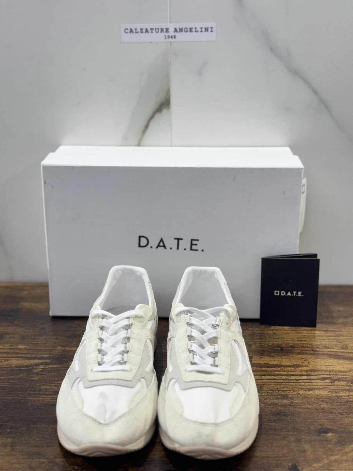 D.A.T.E Fuga Low  Ballerina Sneaker Bianca Causal Scarpa Donna 39