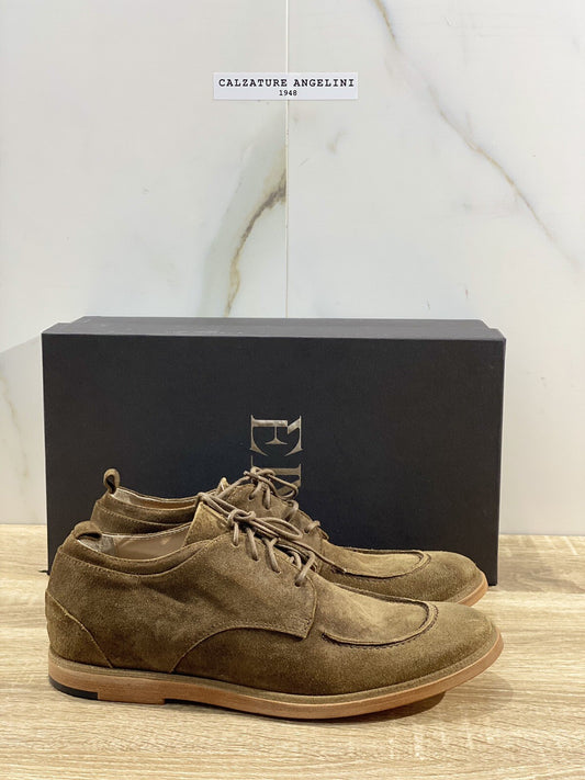 Ernesto Dolani Scarpa Uomo Stringata Suede Vision Fondo Cuoio 40