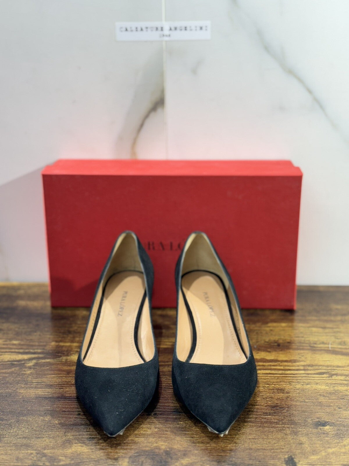 Pura Lopez Decollete’  Donna Pelle Nero  Casual Shoes 38.5