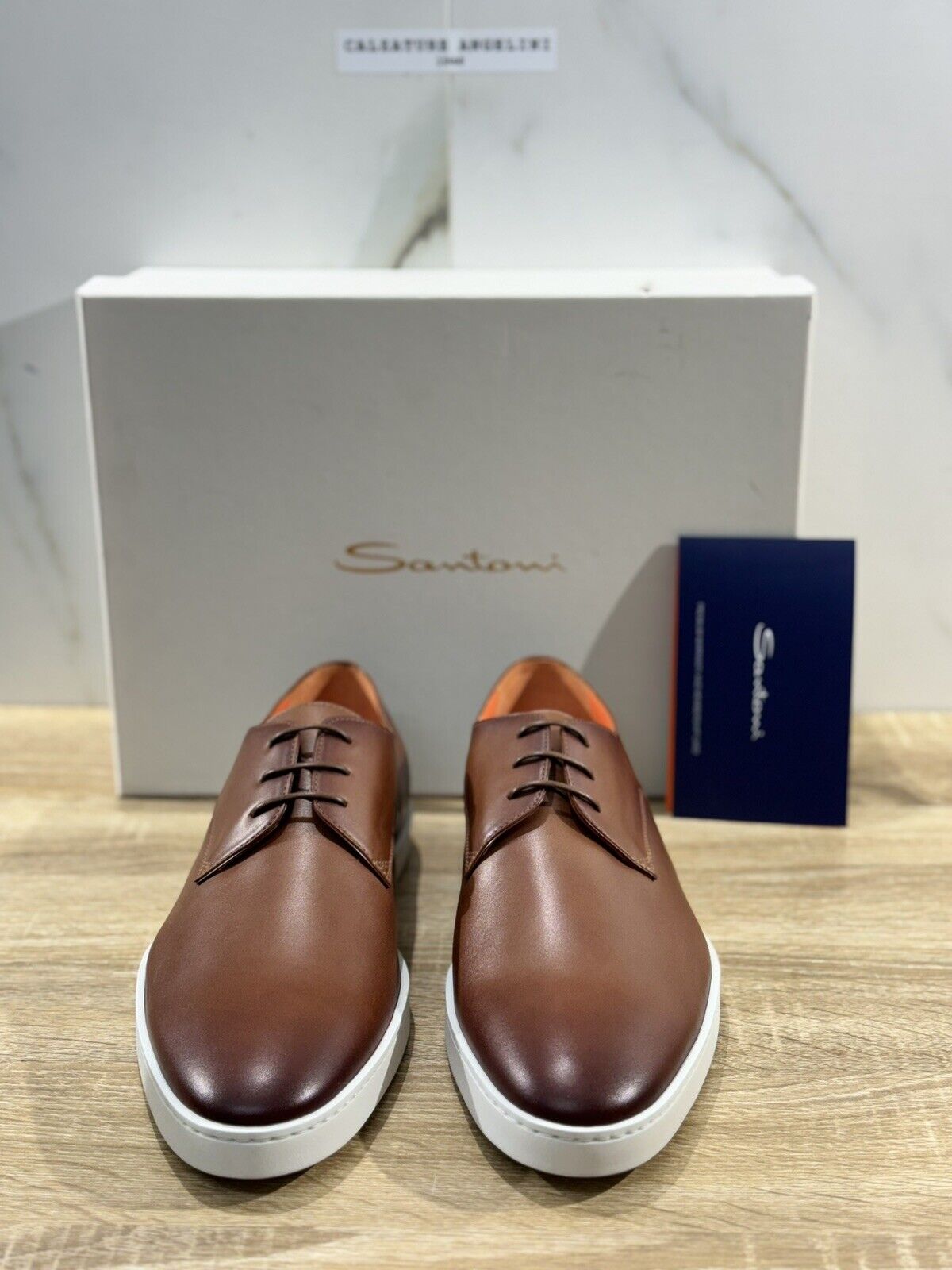 Santoni Sneaker    Uomo  Pelle Cuoio       Men Shoes Santoni Luxury 46