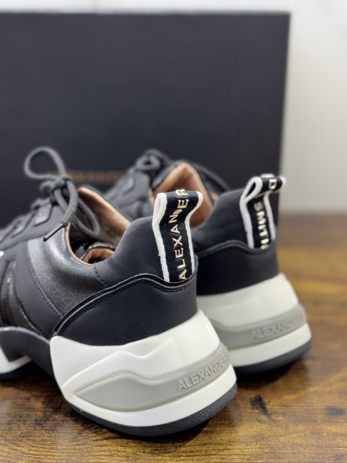 Alexander Smith London  Sneaker Donna Marble   Pelle Nero Extra Light 37