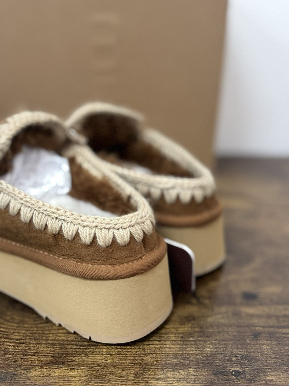 Mou Clog Eskimo Platform Suede Cognac Casual Mou Donna 40