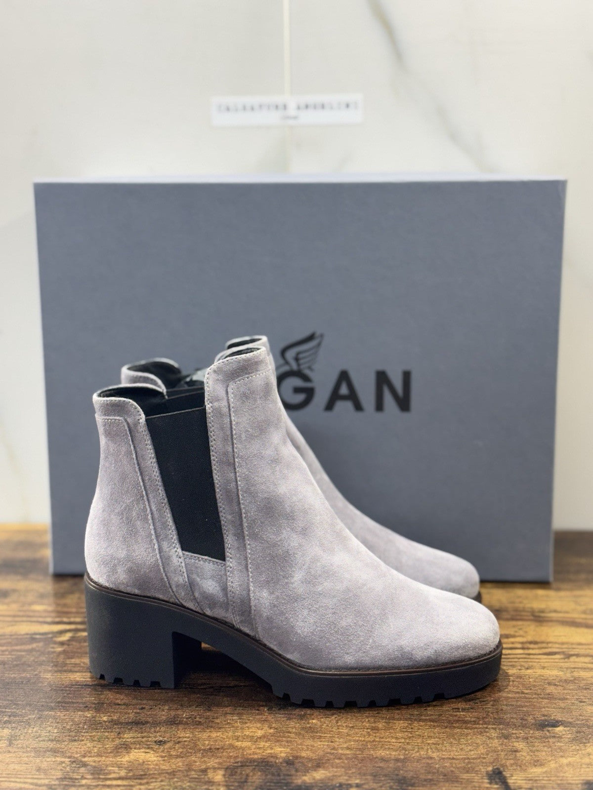 Hogan   Stivaletto  Suede Grigio Con Tacco  Winter Boot   Casual Hogan Donna 39