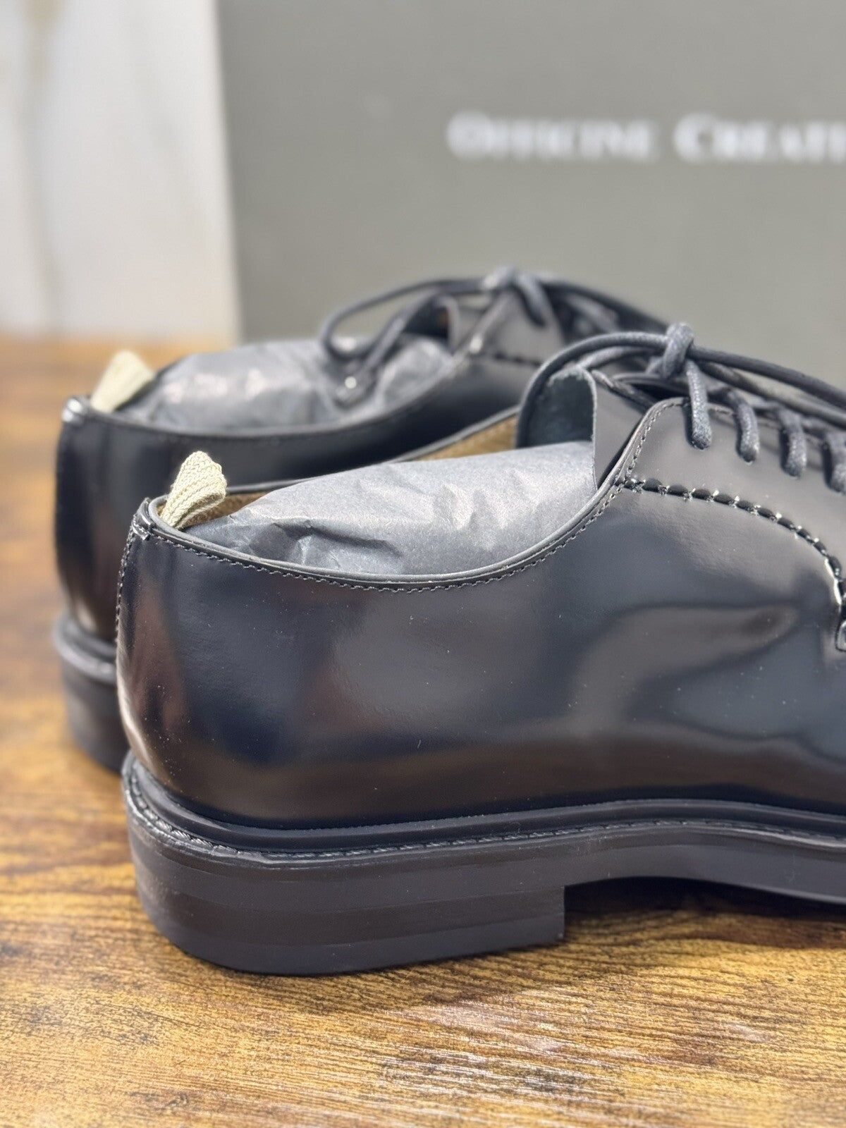 Officine Creative Derby   Uomo Uniform   Pelle Nera    Luxury Men Shoe  43.5