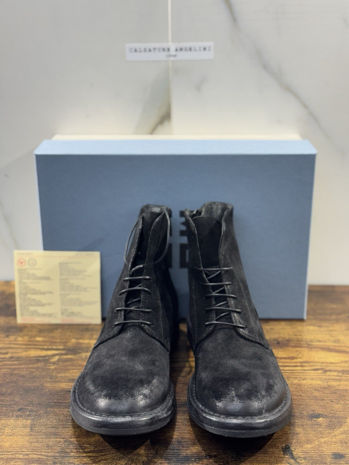 Moma Polacco Uomo Suede Nero Casual Boot Men Moma 41.5