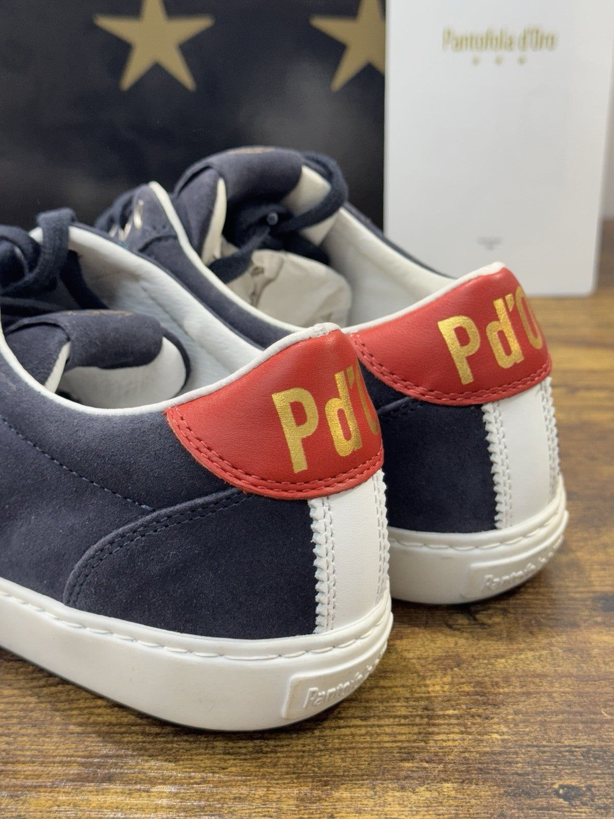 Pantofola D’oro Sneaker  Open Low Suede Navy Casual Scarpa  Uomo 40