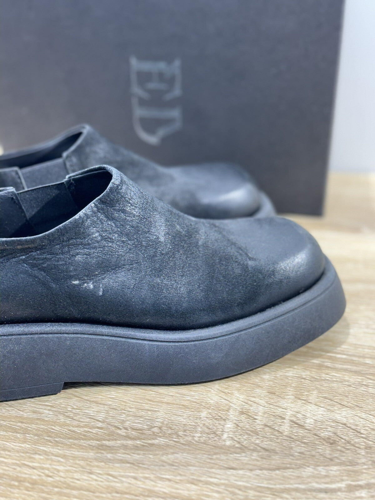 Ernesto Dolani  Scarpa  Donna Mocassino Con Zeppa Pelle Nera  Luxury Handmade 41