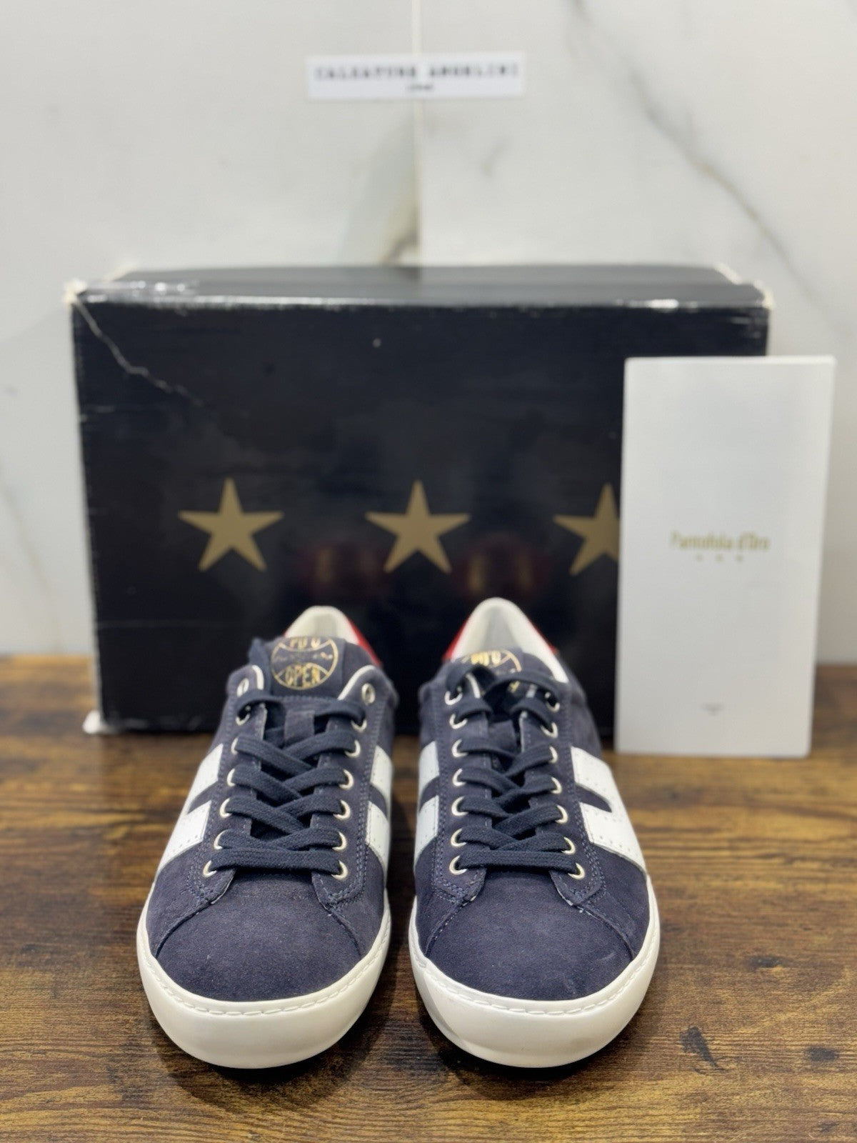 Pantofola D’oro Sneaker  Open Low Suede Navy Casual Scarpa  Uomo 40