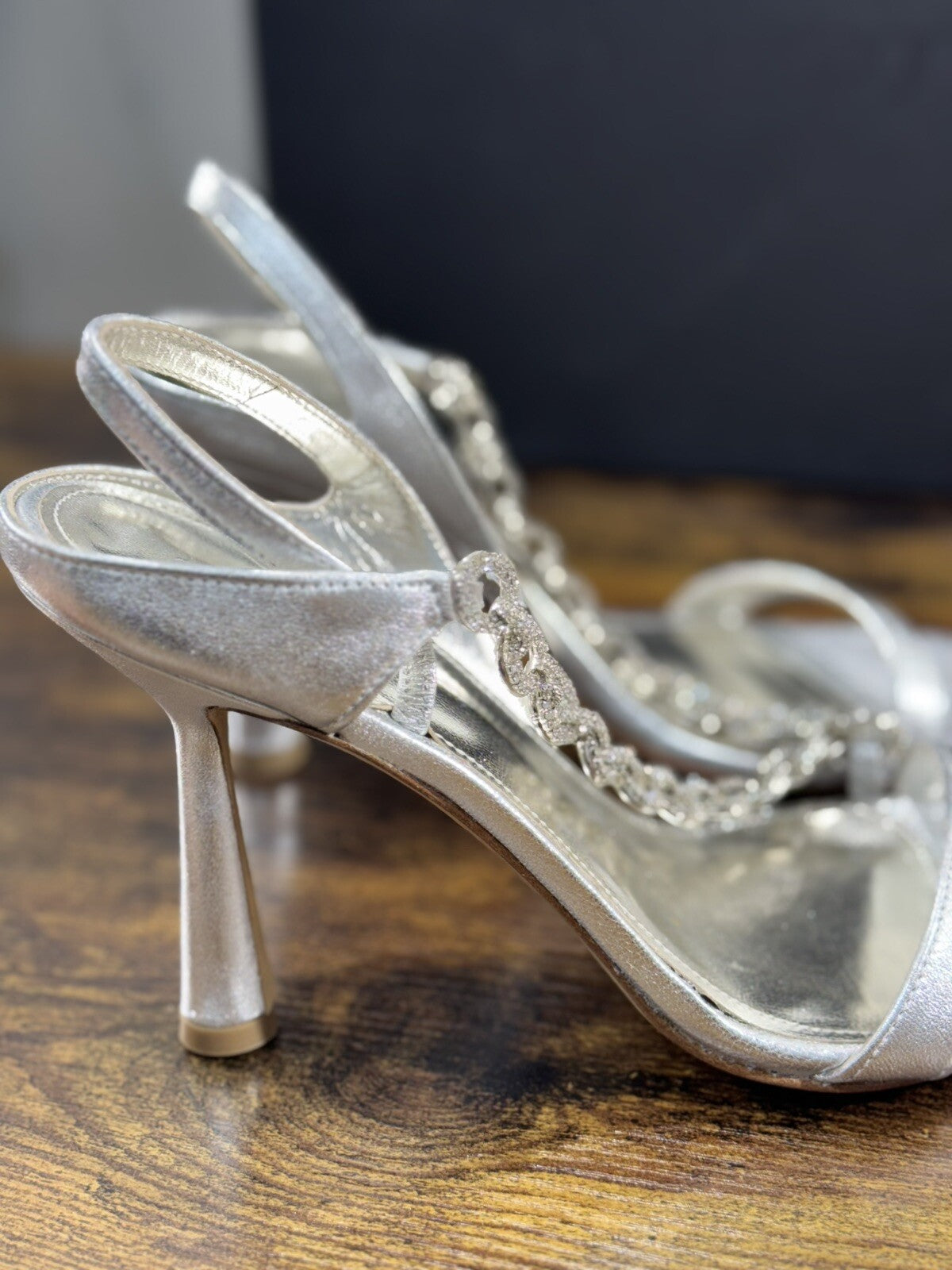 Aldo Castagna Sandalo Donna Rihanna   Pelle Argento    Luxury Woman Sandal 37.5