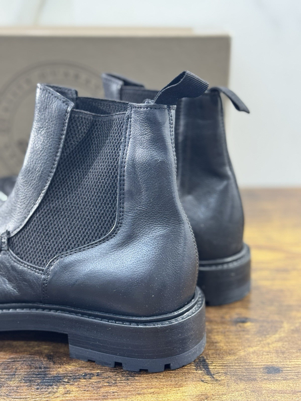 Pawelk’s Chelsea Boot Uomo Pelle Nero  Hand  Made In Italy 41