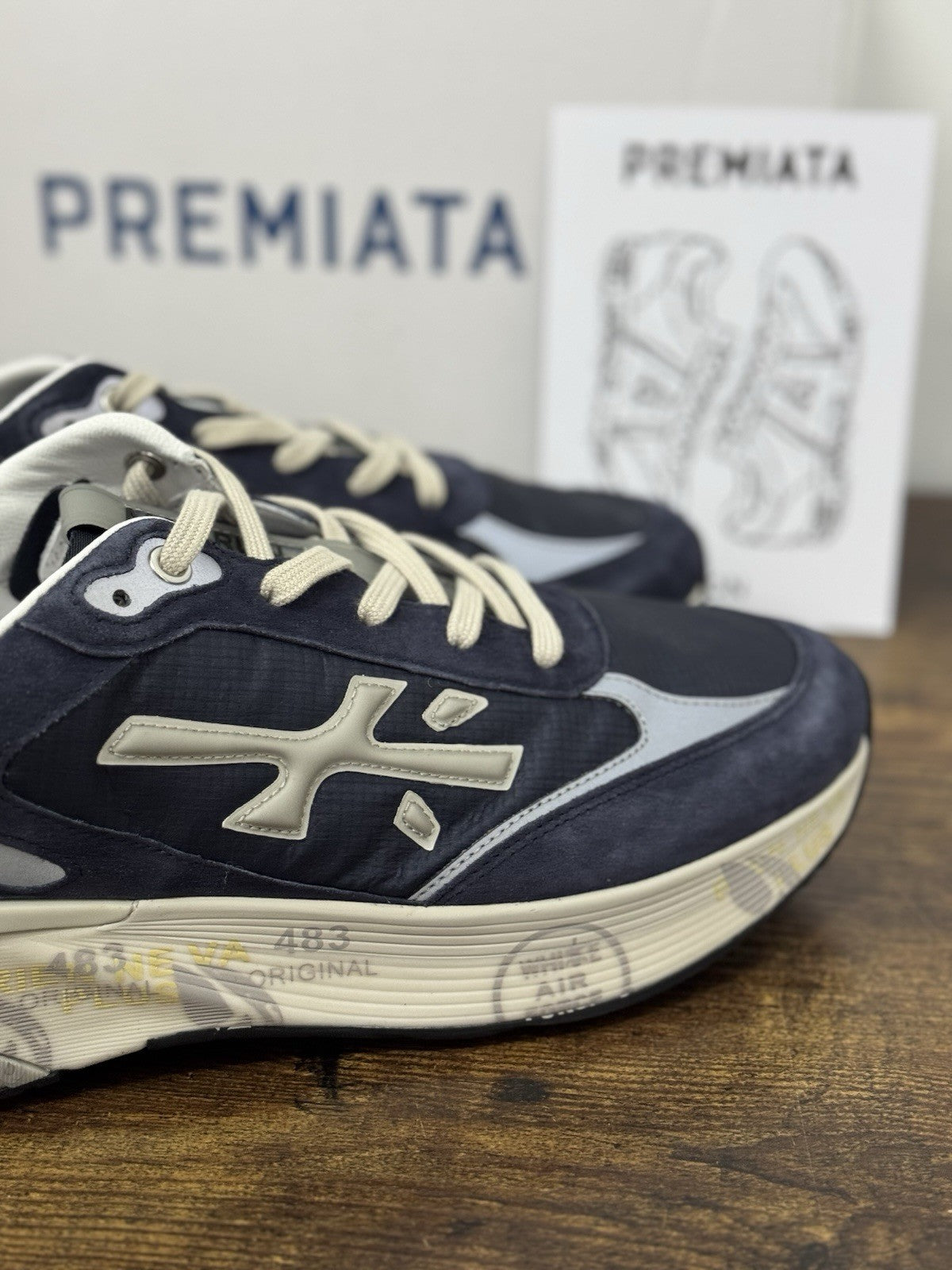 Premiata Moerun Sneaker Suede Blu Casual Premiata Uomo 45