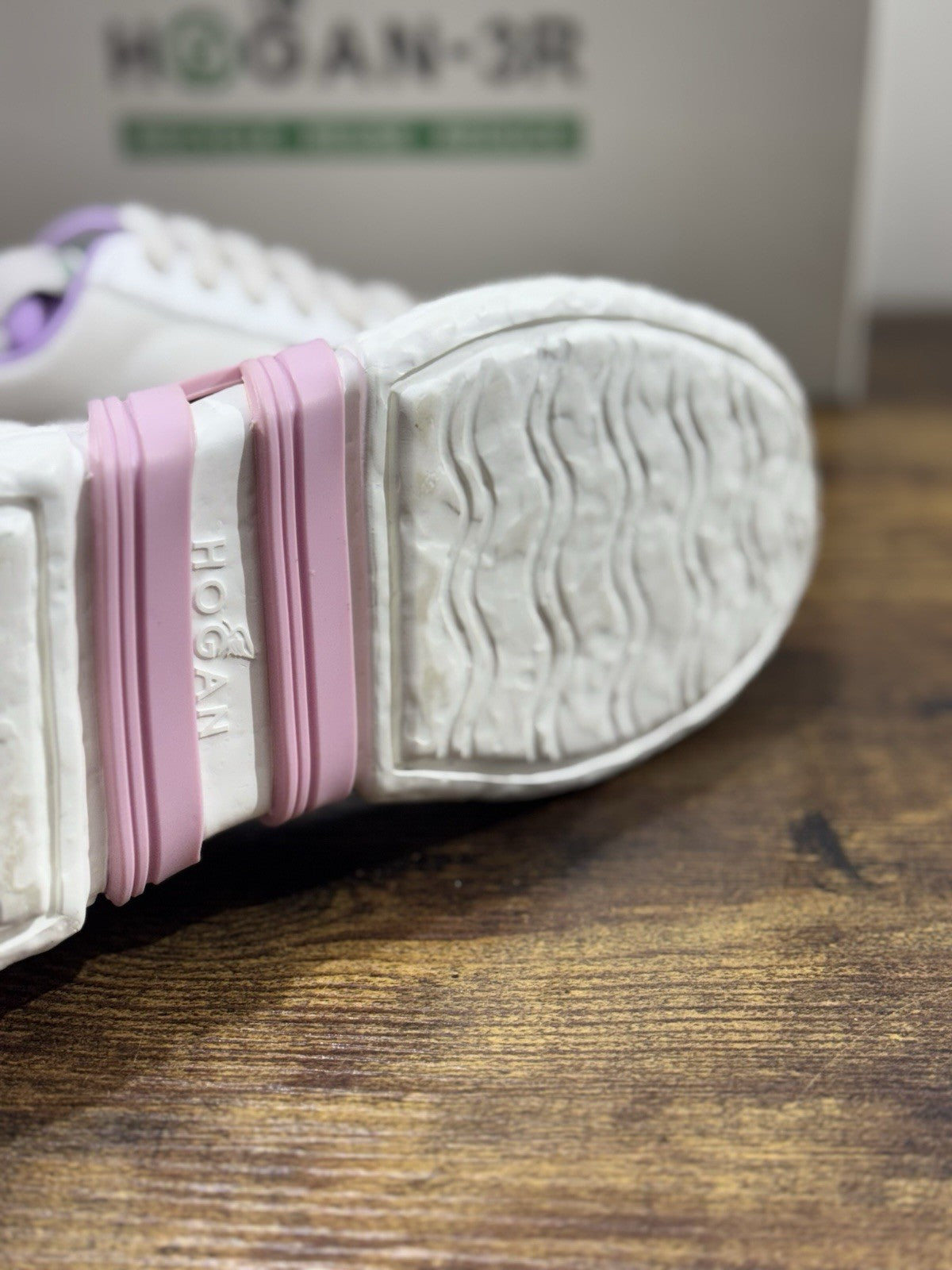 Hogan 3r Sneaker Pelle Bianca Rosa  Casual Hogan Donna 39