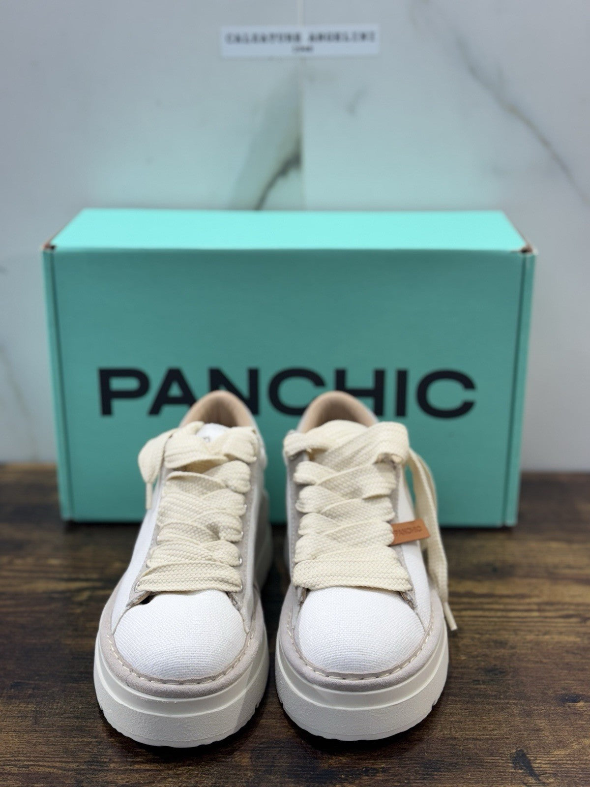 Panchic Sneaker Pelle  Donna Linen Beige    Casual Panchic 36