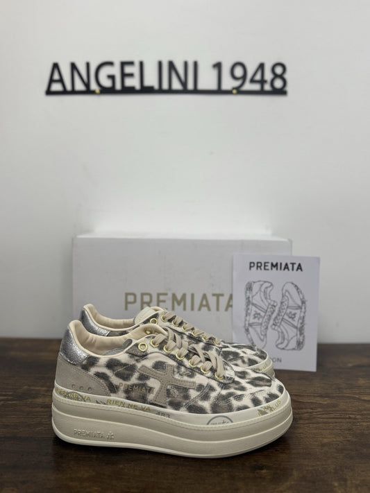 Premiata Micol  Sneaker Pelle Tessuto Leopard    Casual Premiata Donna 36