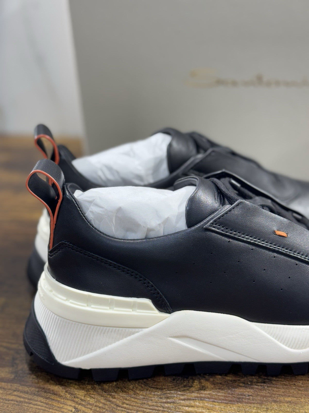 Santoni Innova Sneaker Pelle Nera Luxury Scarpe Santoni Donna 37