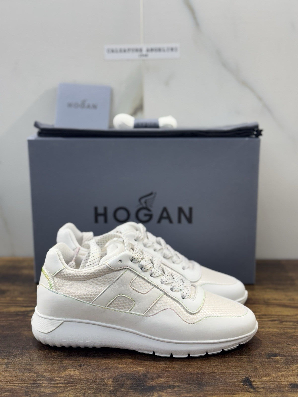 Hogan Interactive 3 Sneaker Pelle Bianca Multicolor  Casual Hogan Donna 37
