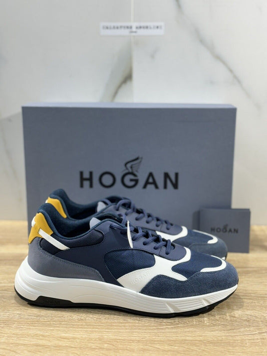 Hogan Hyperlight  uomo sneaker Pelle Blu   memory foam Luxury Hogan Men  42