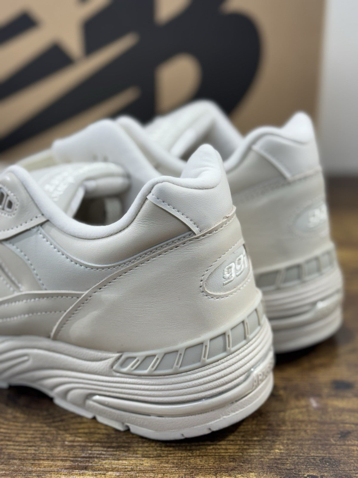 New Balance 991 Made In Uk Limited Edition 100% Leather White Icon 45