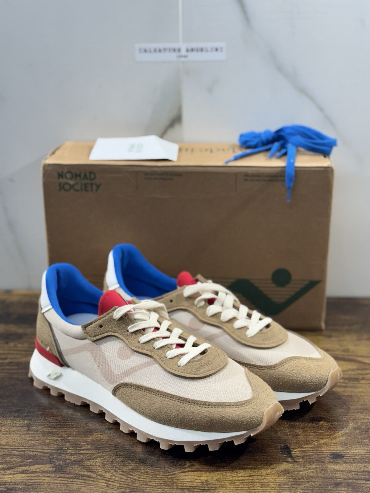 Nomad Society Sneaker Uomo Veloce Suede Cuoio Casual Men Shoes 44