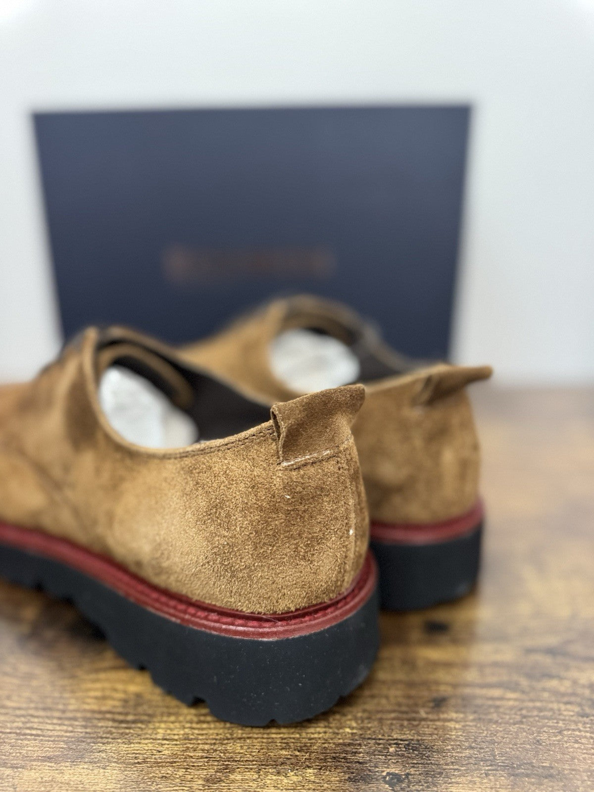 Boemos Stringata  Pelle Suede Sigaro   100% Made In Italy Casual Boot Uomo 44
