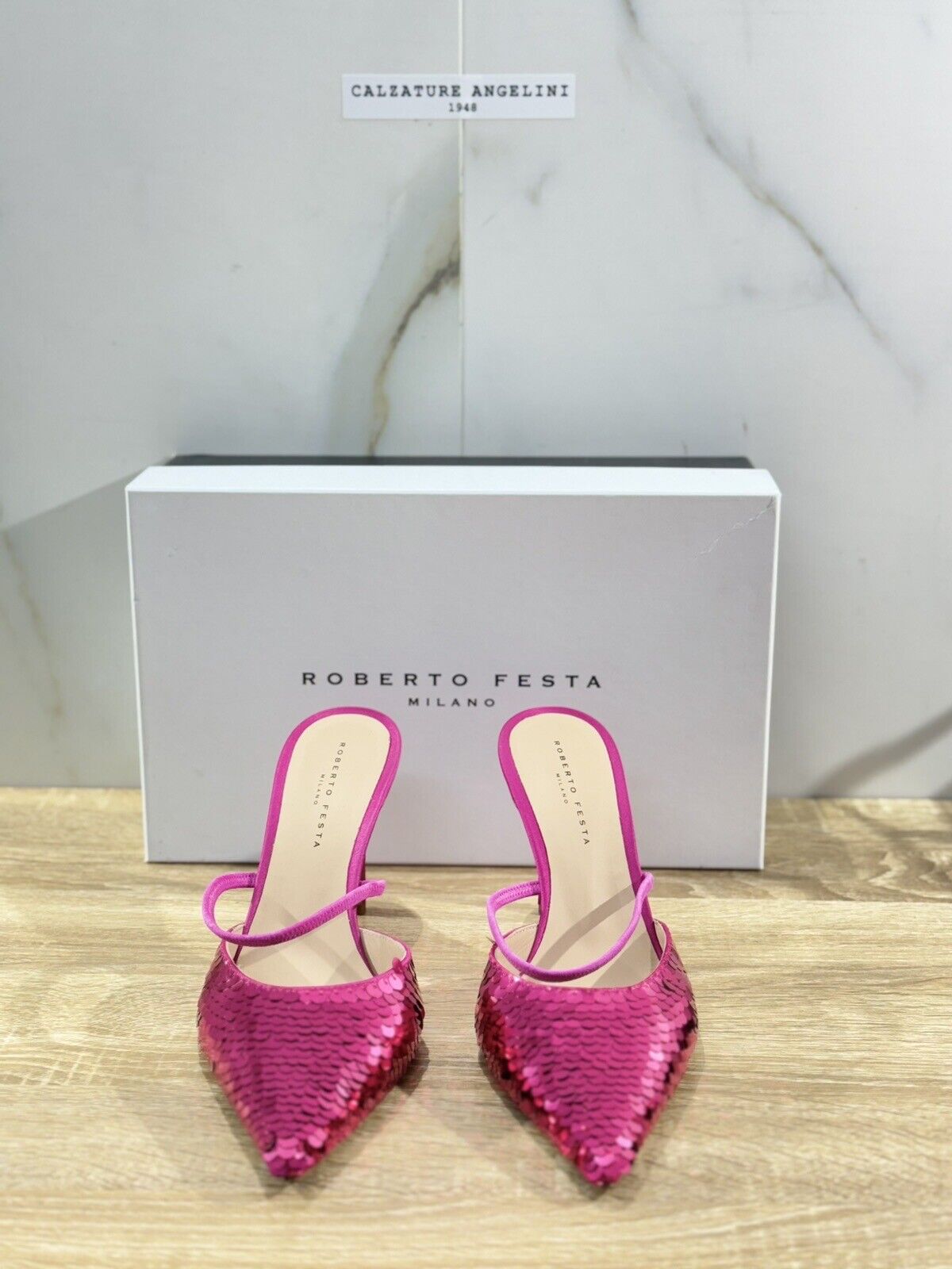 Roberto Festa Milano Scarpa Donna Podik  Raso Barbie  Luxury Shoes 40