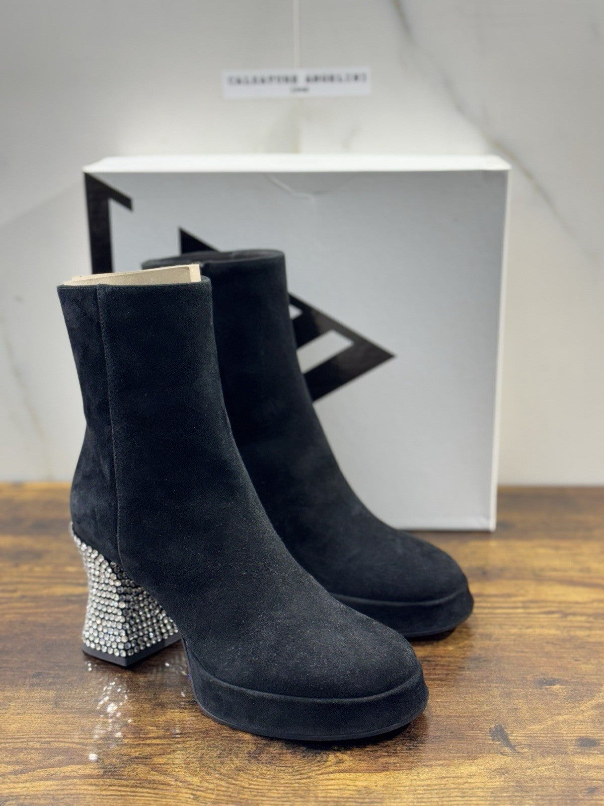 Giampaolo Viozzi Stivaletto Donna Pelle Nero    Con Tacco Made In Italy 37