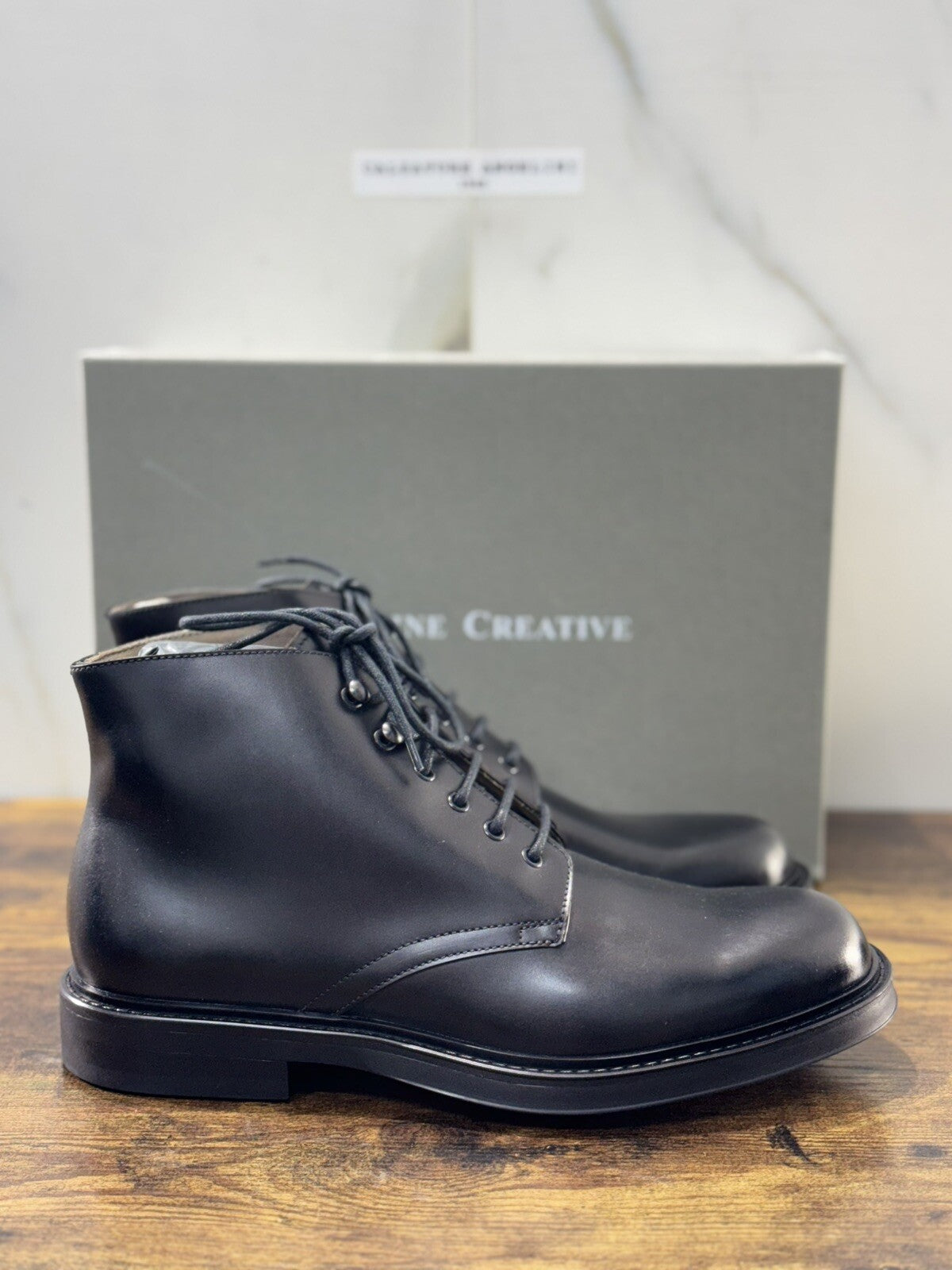 Officine Creative Polacco  Uomo Uniform   Pelle Nera    Luxury Men Boot 42.5