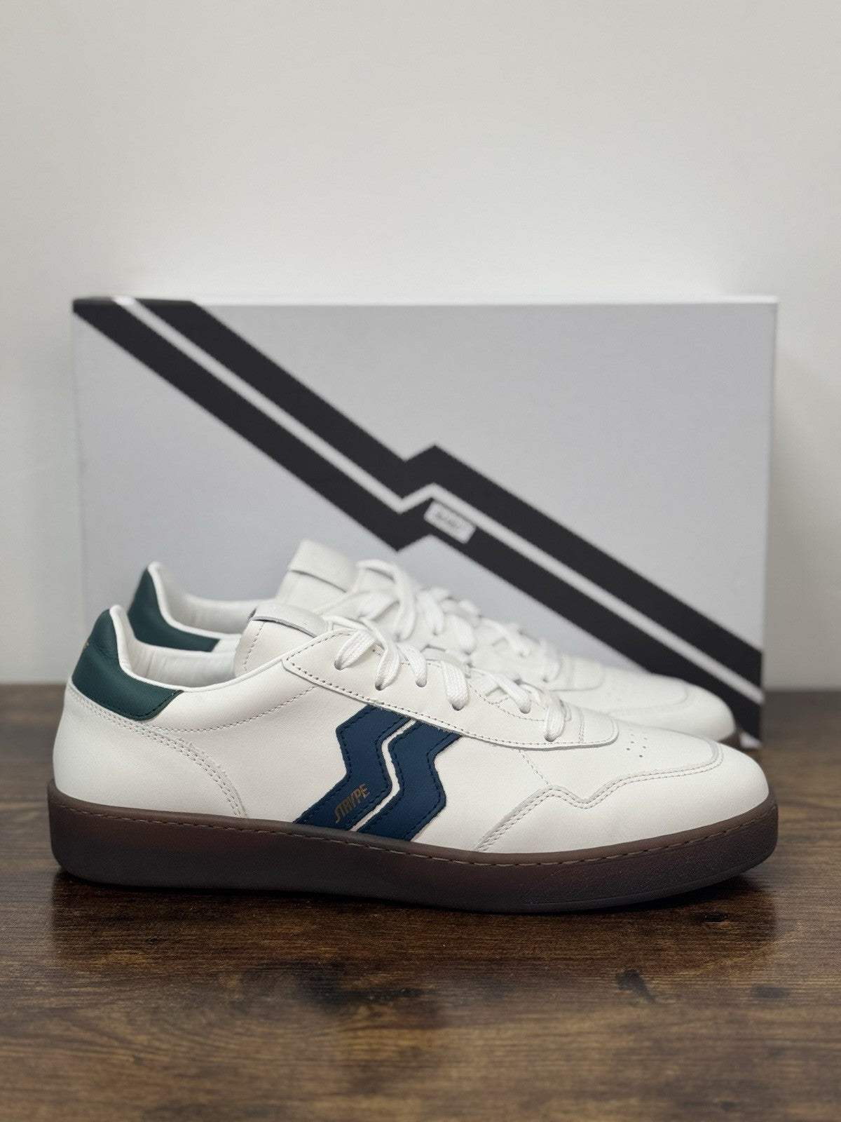 Strype Sneaker Pelle Bianca Memory Foam Casual Uomo 45