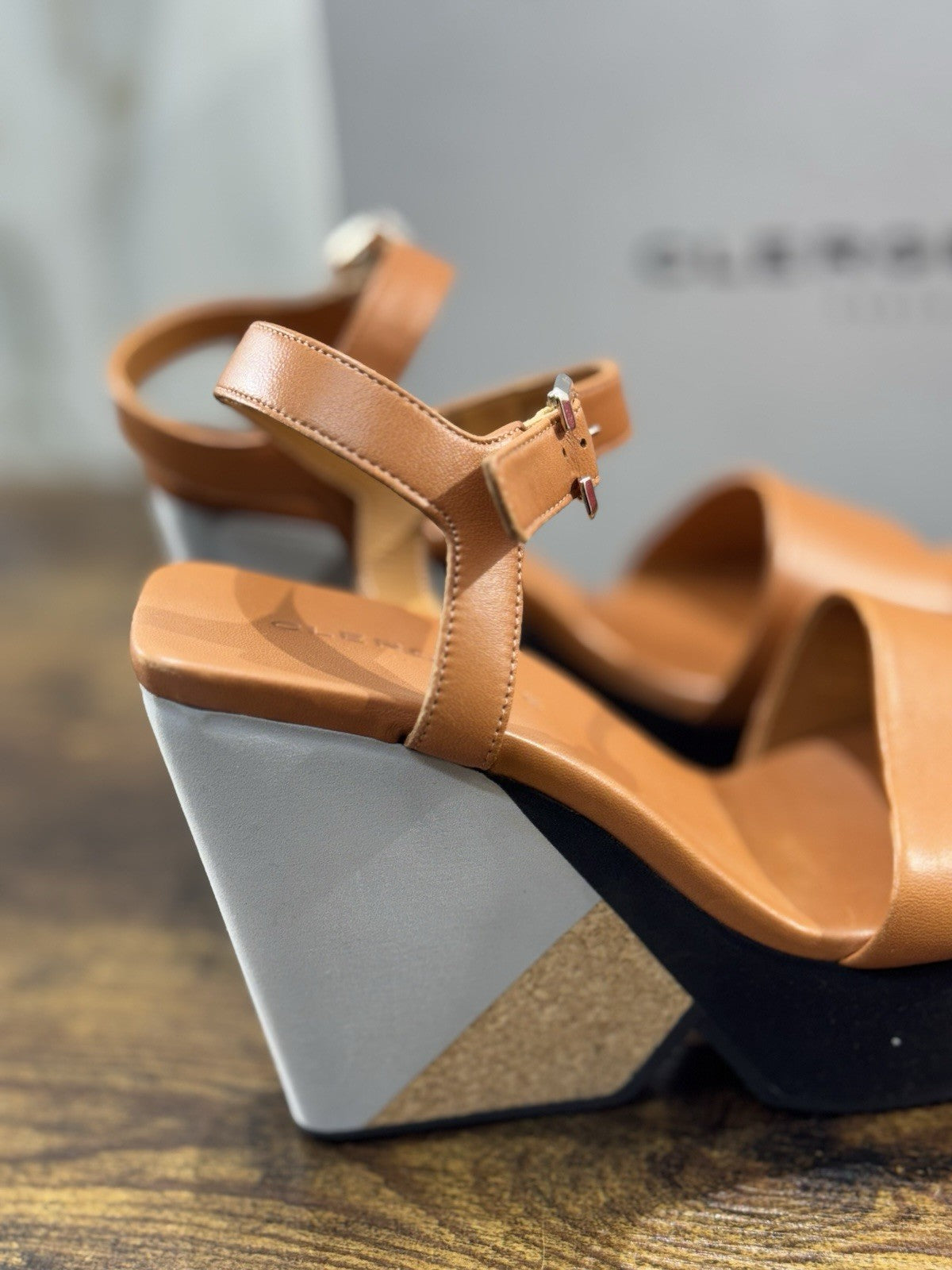 Clergerie Paris Sandalo Zeppa Pearl Pelle Cuoio Casual Donna 37.5