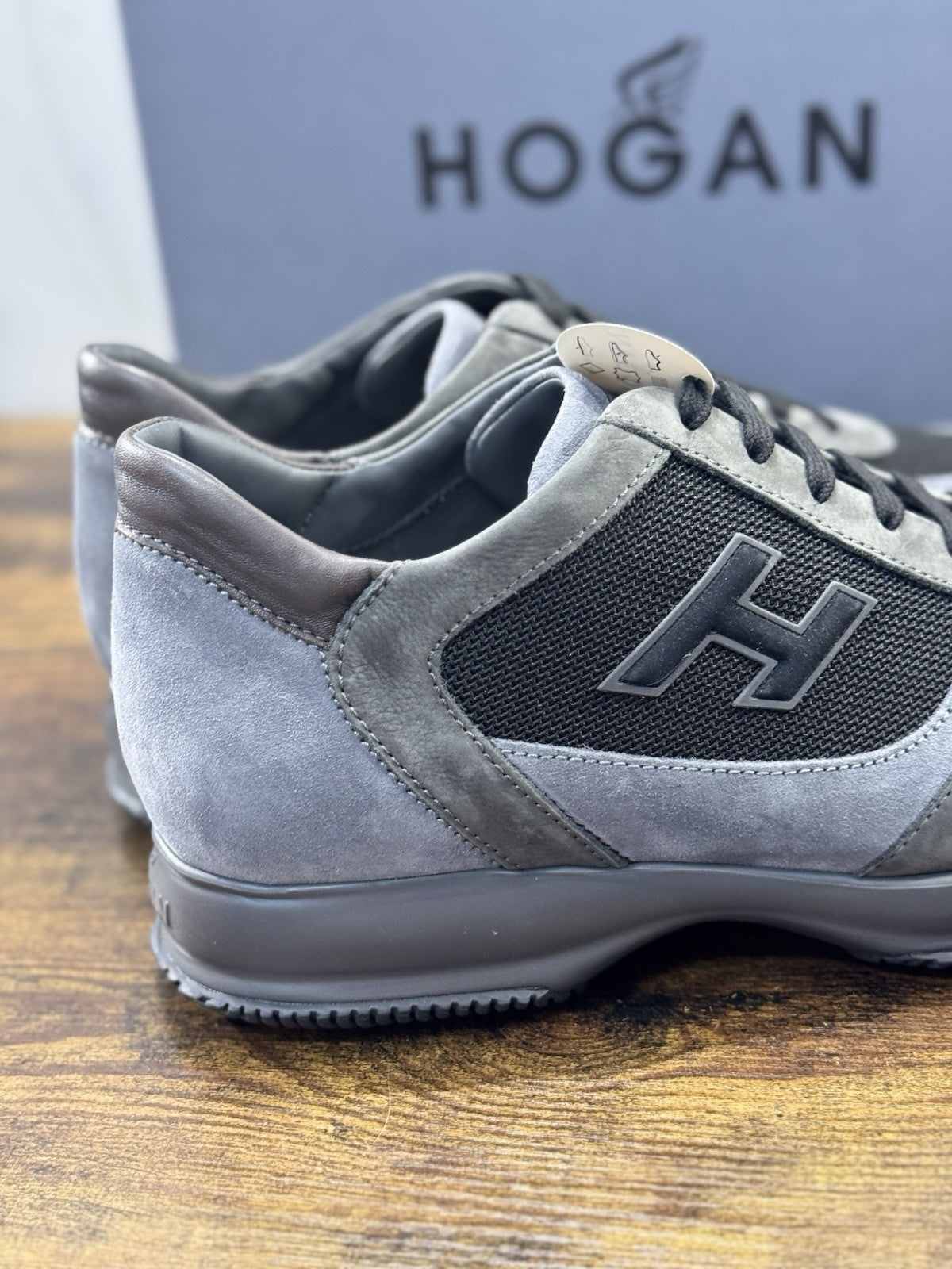 Hogan Interactive Suede Grey Blu Casual Uomo Hogan 43