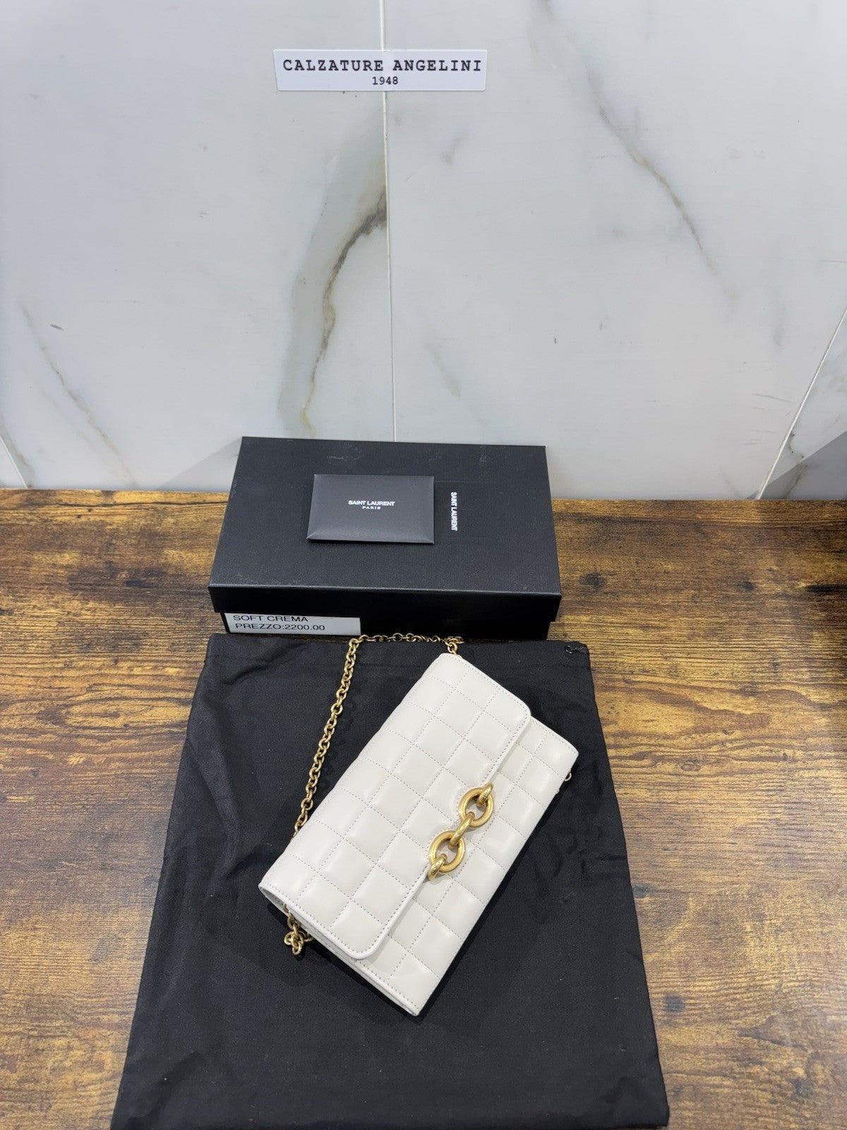 Saint Laurent Le Maillon Pelle Bianco Off Luxury Saint Laurent Bag Donna 