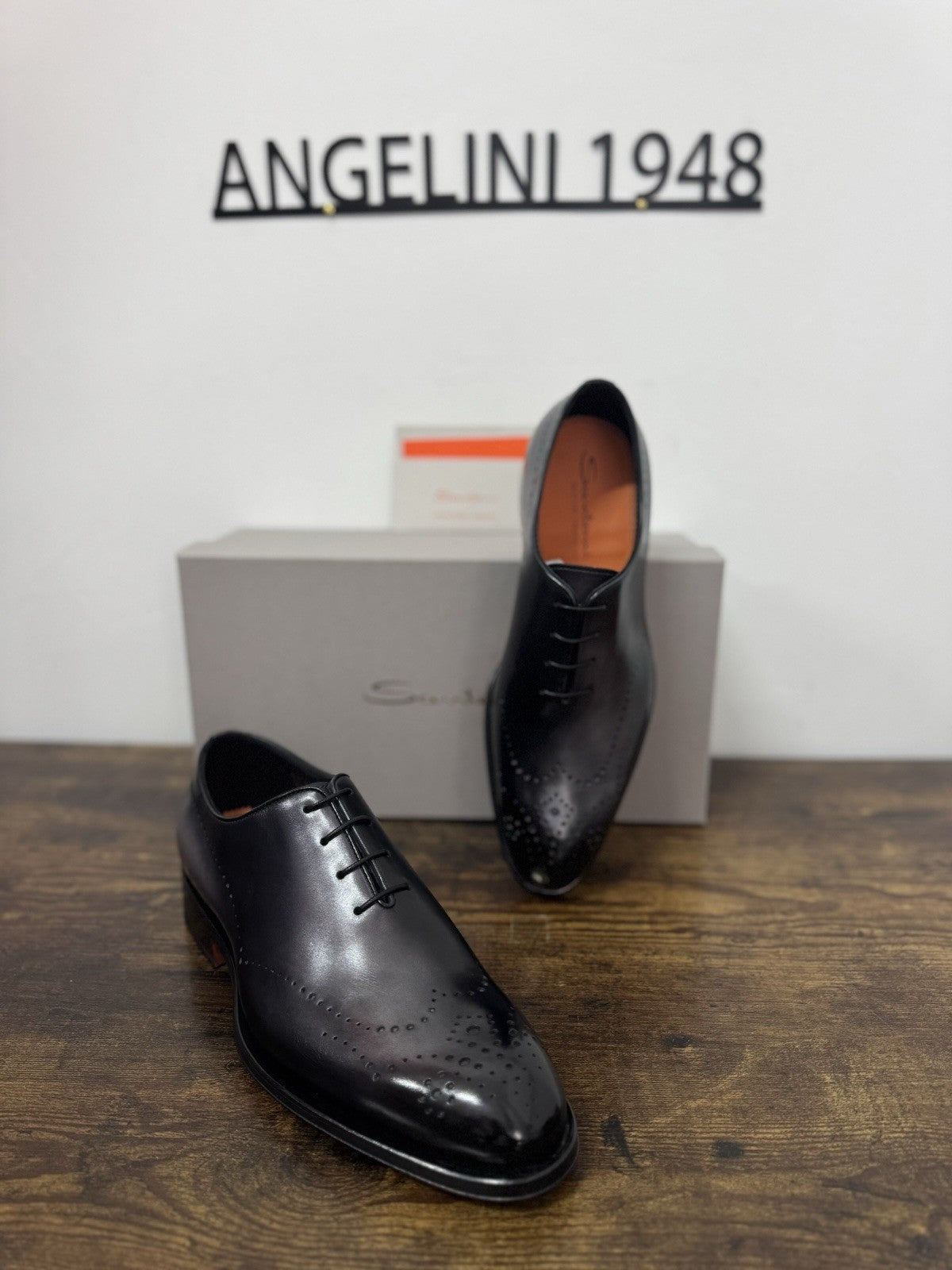 Santoni Stringata 4 Fori Goodyear Pelle Grey Luxury Santoni Scarpa Uomo 41