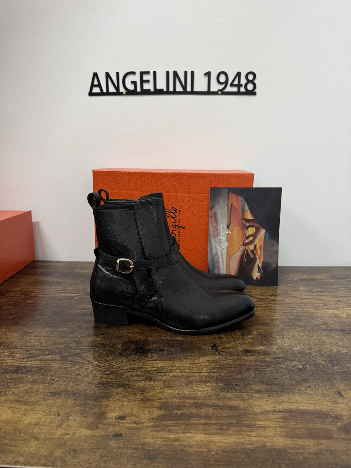 Morgillo Stivaletto Texano Pelle Nero  100% Made In Italy Casual Donna 40