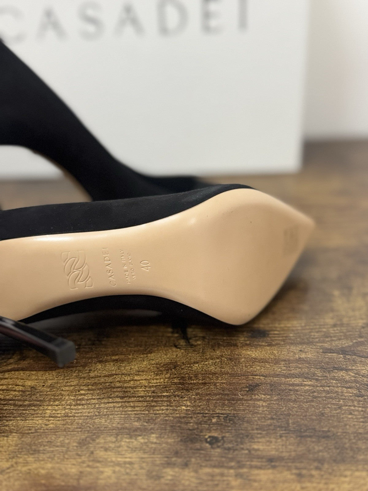 Casadei Decollete’ Icon Suede Nero Blade Casadei Donna 40