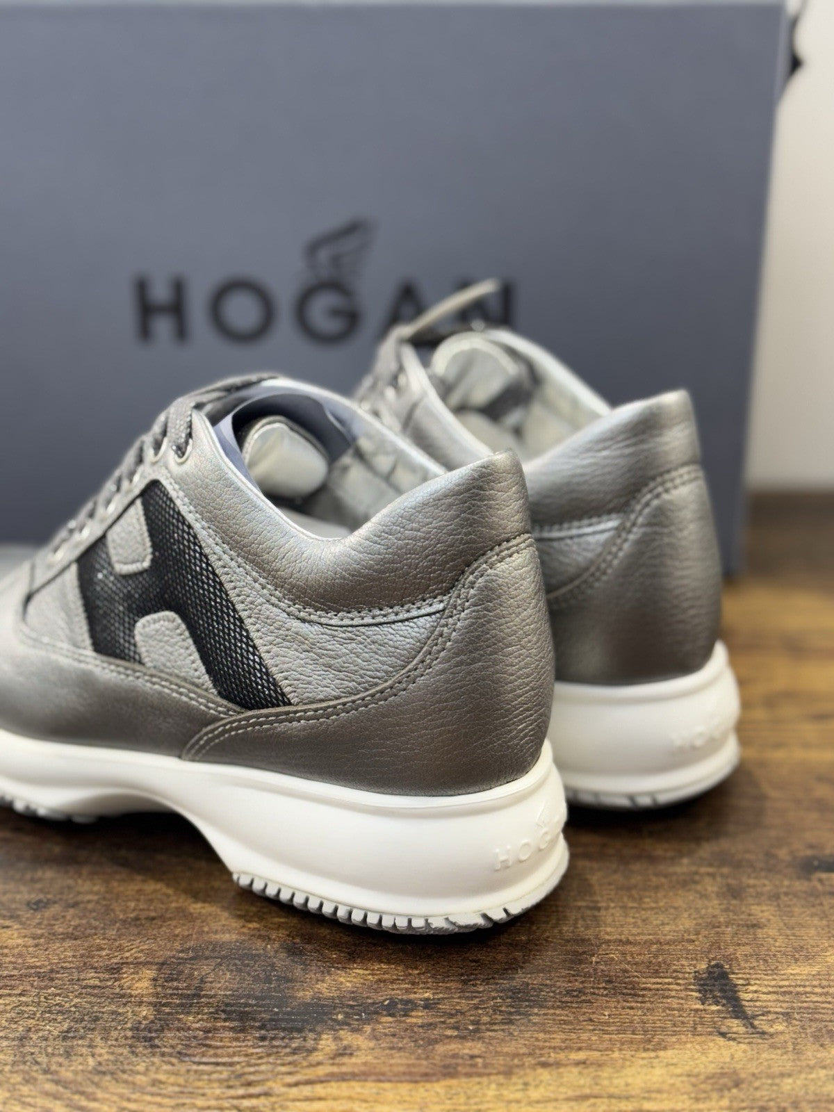 Hogan Interactive Pelle Argento Grigio Casual Hogan Donna 34