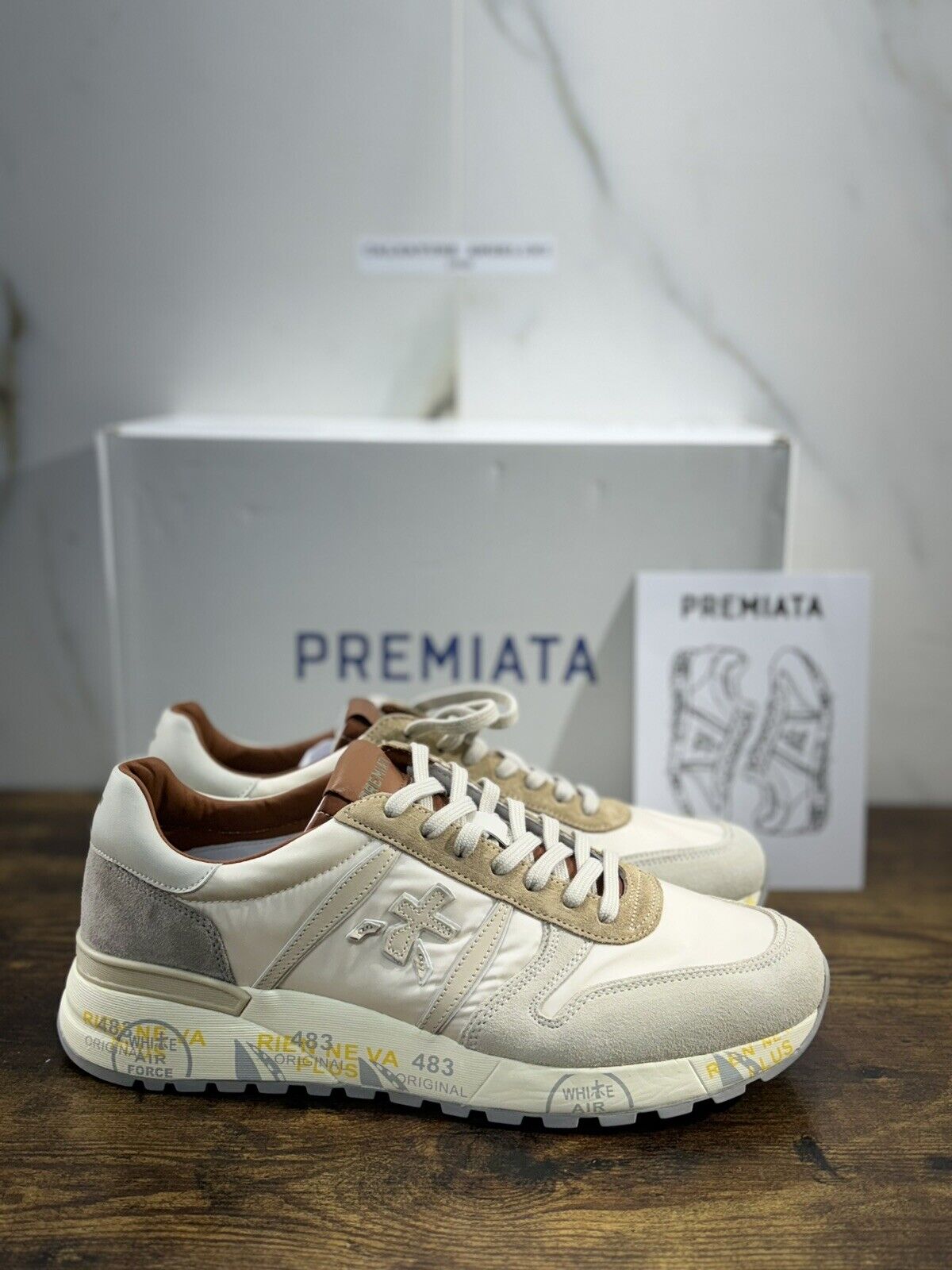 Premiata Lander  Sneaker Uomo Bianco Beige  Casual Premiata 44