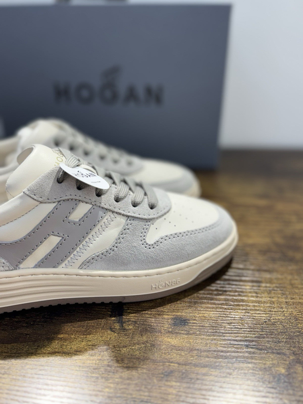 Hogan H630 Sneaker Suede E Pelle Memory Grey Casual Donna 37