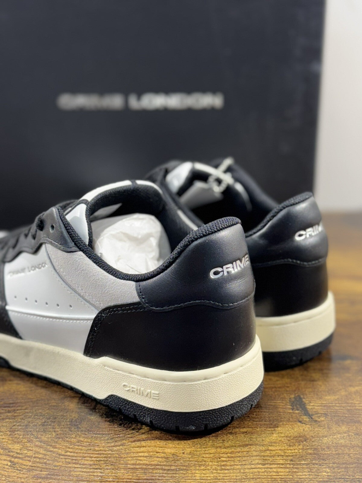 Crime London Sneaker Uomo Off Court OG Bianca       Pelle  Casual Men Shoes 43