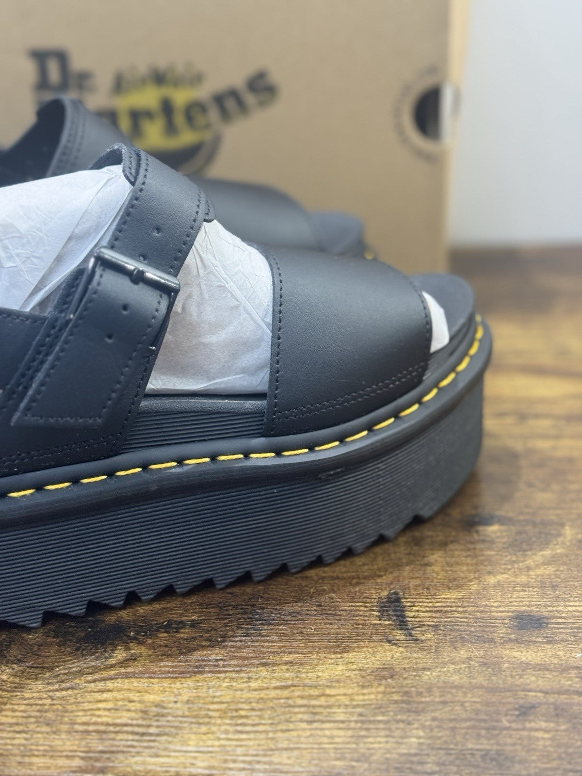 Dr Martens Sandalo  Voss Quad   Pelle Nero Casual Dr Martens Donna 40
