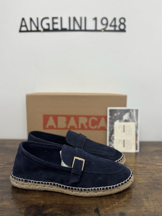 Abarca Espadrilles Suede Blu  Mocassino Casual Uomo 42