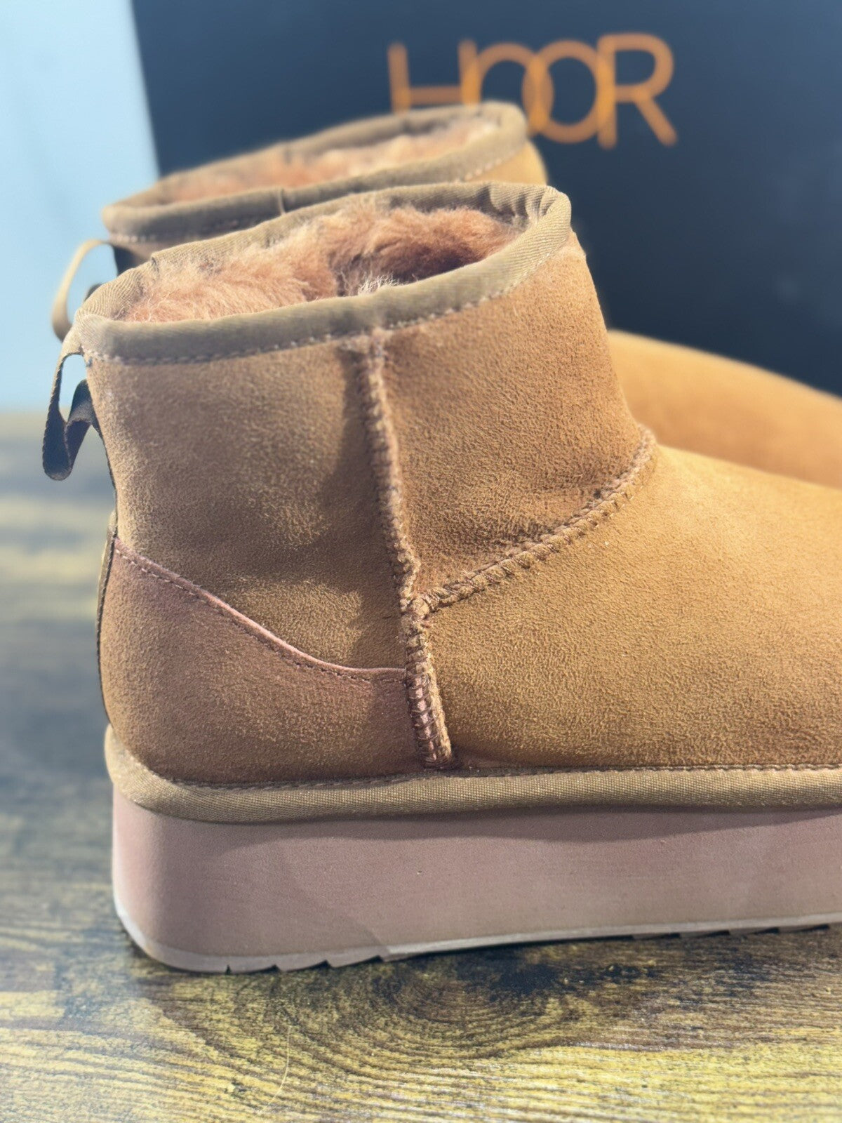 Hoor Stivaletto Donna Vega Suede Brick Mattone Zeppa Extra Light 37