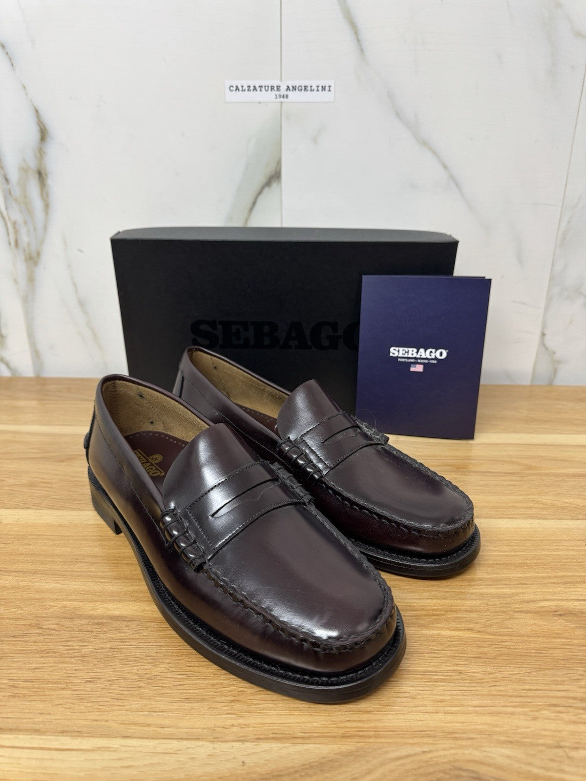 Sebago Classic Dan Pelle Brown Burgundy  Casual Sebago Uomo 45
