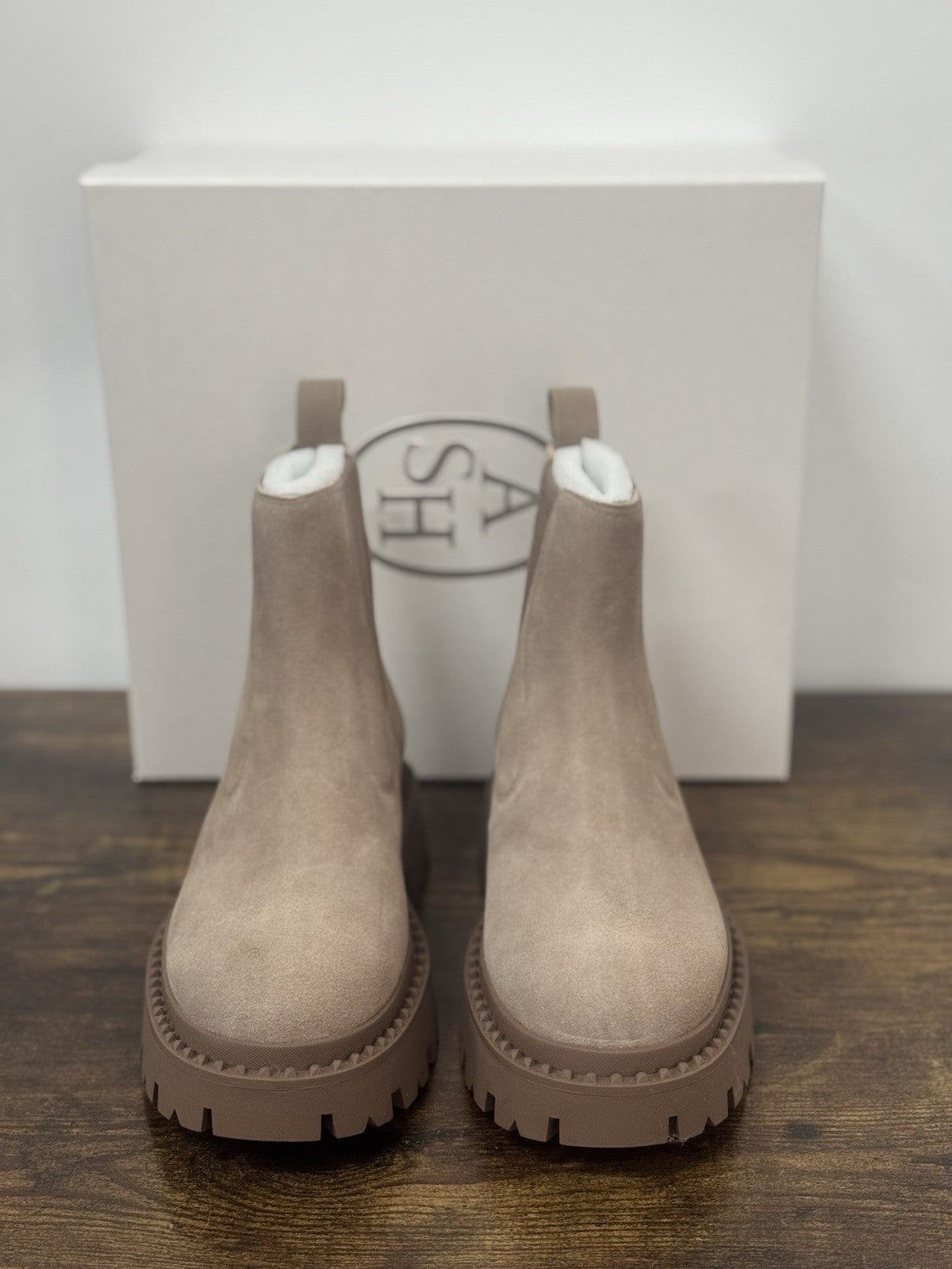 Ash Genesis  Combat Boot Pelle Suede Beige  Casual Ash Donna 38