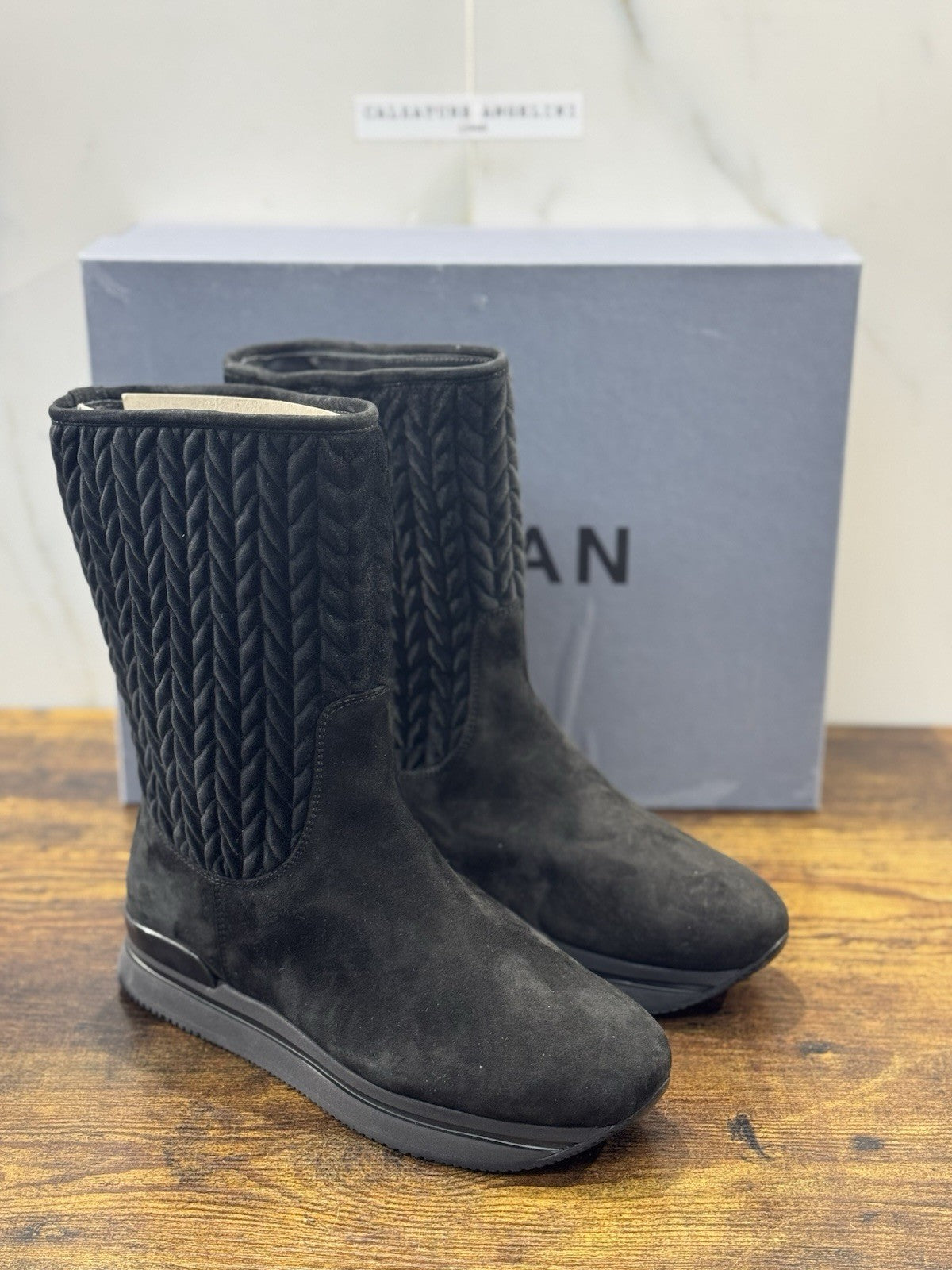 Hogan   Stivaletto  Suede Nero H222 Winter Boot   Casual Hogan Donna 37