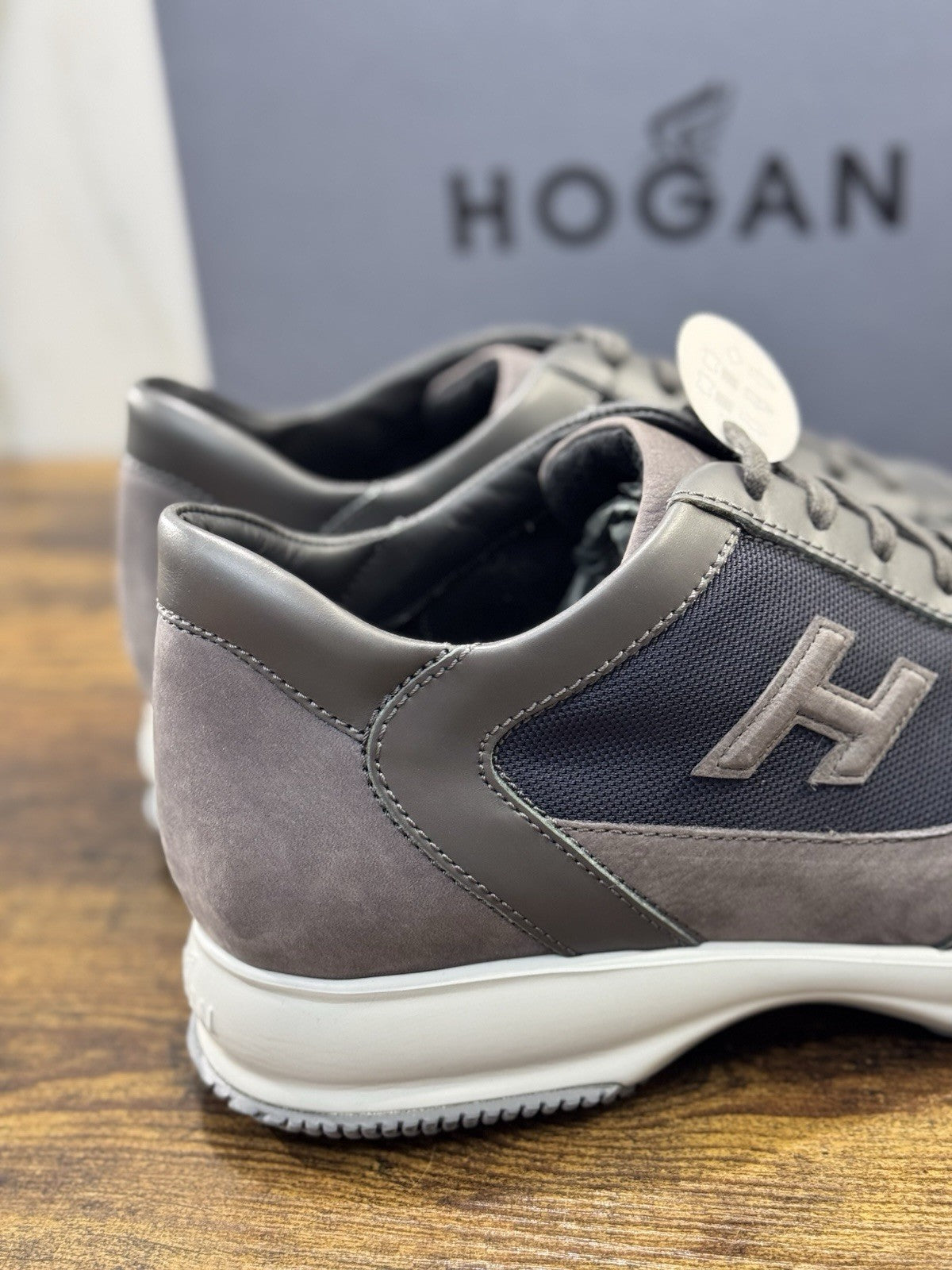 Hogan Interactive Suede Grey Blu Casual Uomo Hogan 43