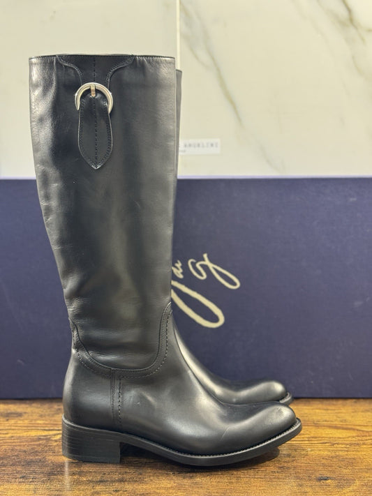 Stivale Cesare Marinucci Cavallerizza Fatto A Mano Pelle Nero   Made in Italy 37