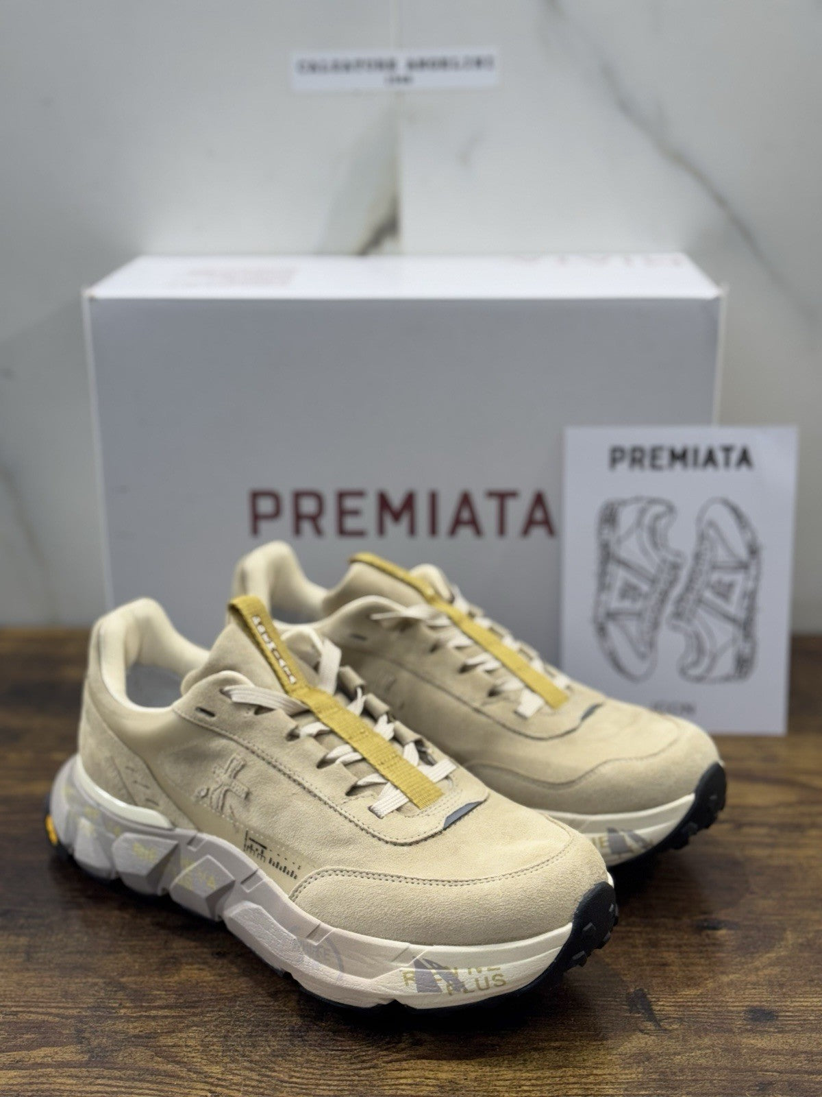 Premiata Sneaker Devind 446 Vibram Sole Beige  Casual Premiata Scarpa Donna 37
