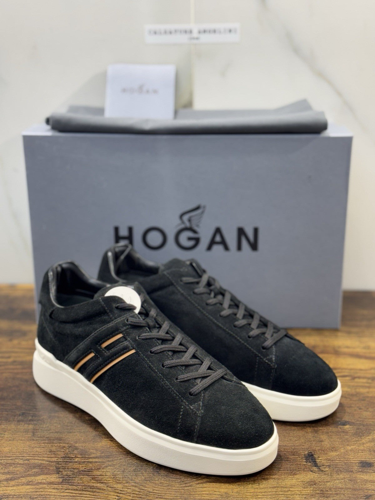 Hogan H 580 Sneaker Suede Nero Casual Hogan Uomo 41